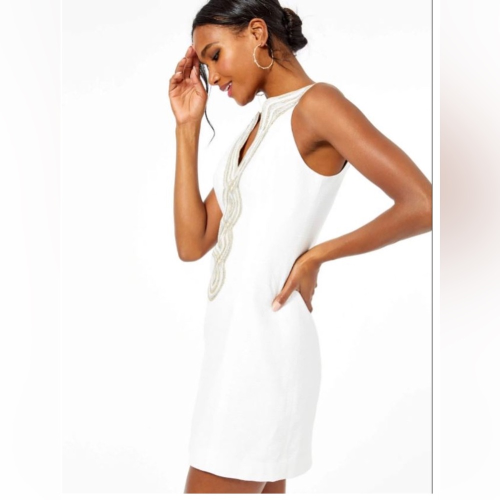 Never Worn - Lilly Pulitzer White Shift Dress, Sz Med
